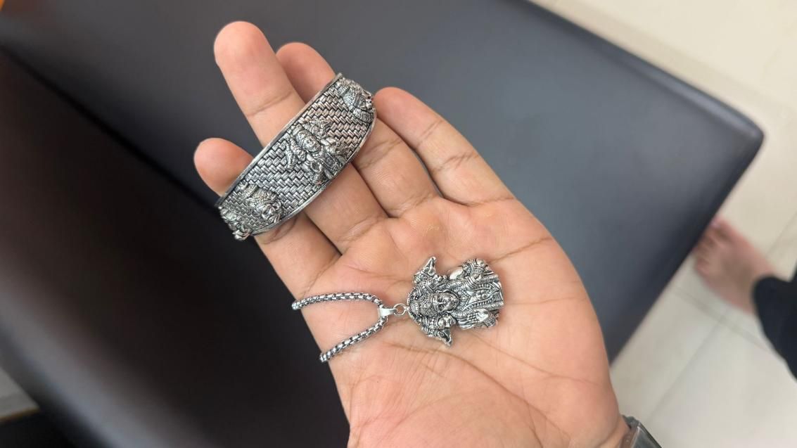 Hanuman Kada with Hanumna Pendant with Chain