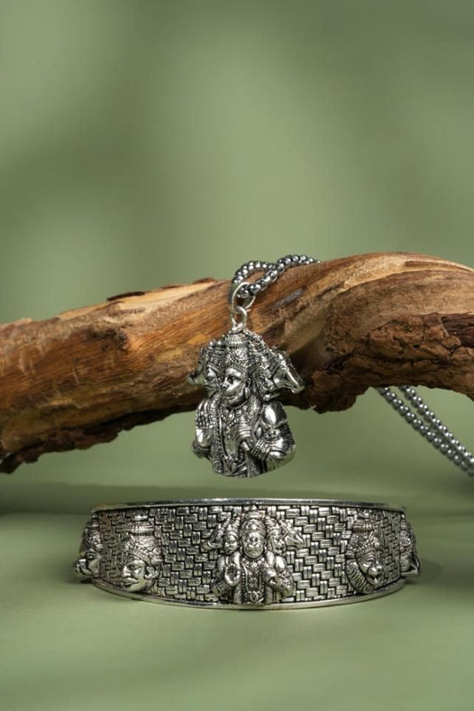 Hanuman Kada with Hanumna Pendant with Chain